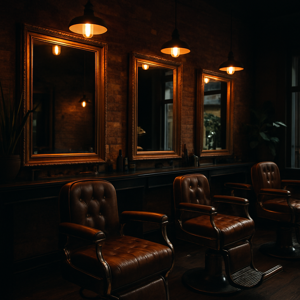 Interior of Crown & Culture barbershop